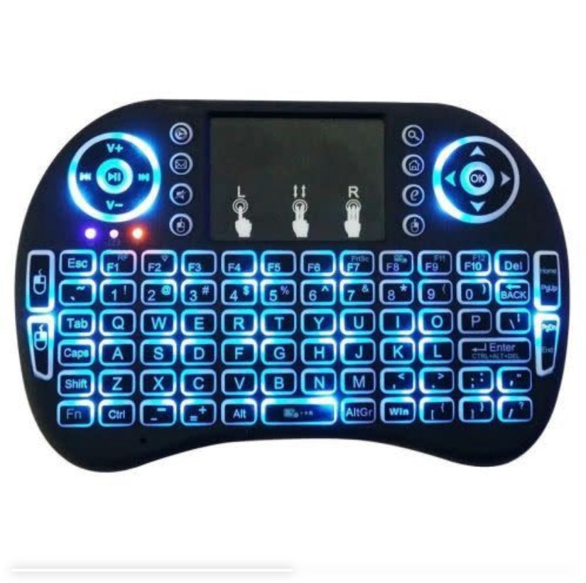 Wireless Mini Keyboard with Touchpad and Backlit Keys